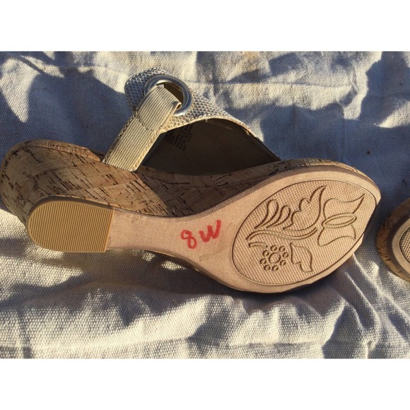 NEW White Mountain thong wedge sandals size 9 1/2 boho bohemian coastal - Picture 6 of 10